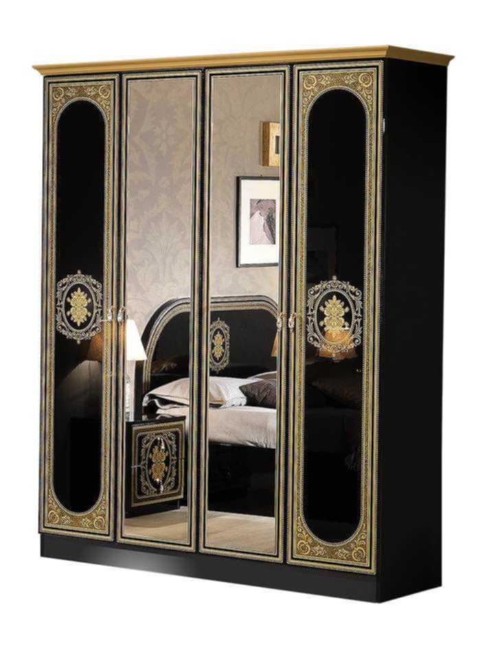 Chambre à coucher Sofia – Élégance noire et confort moderne