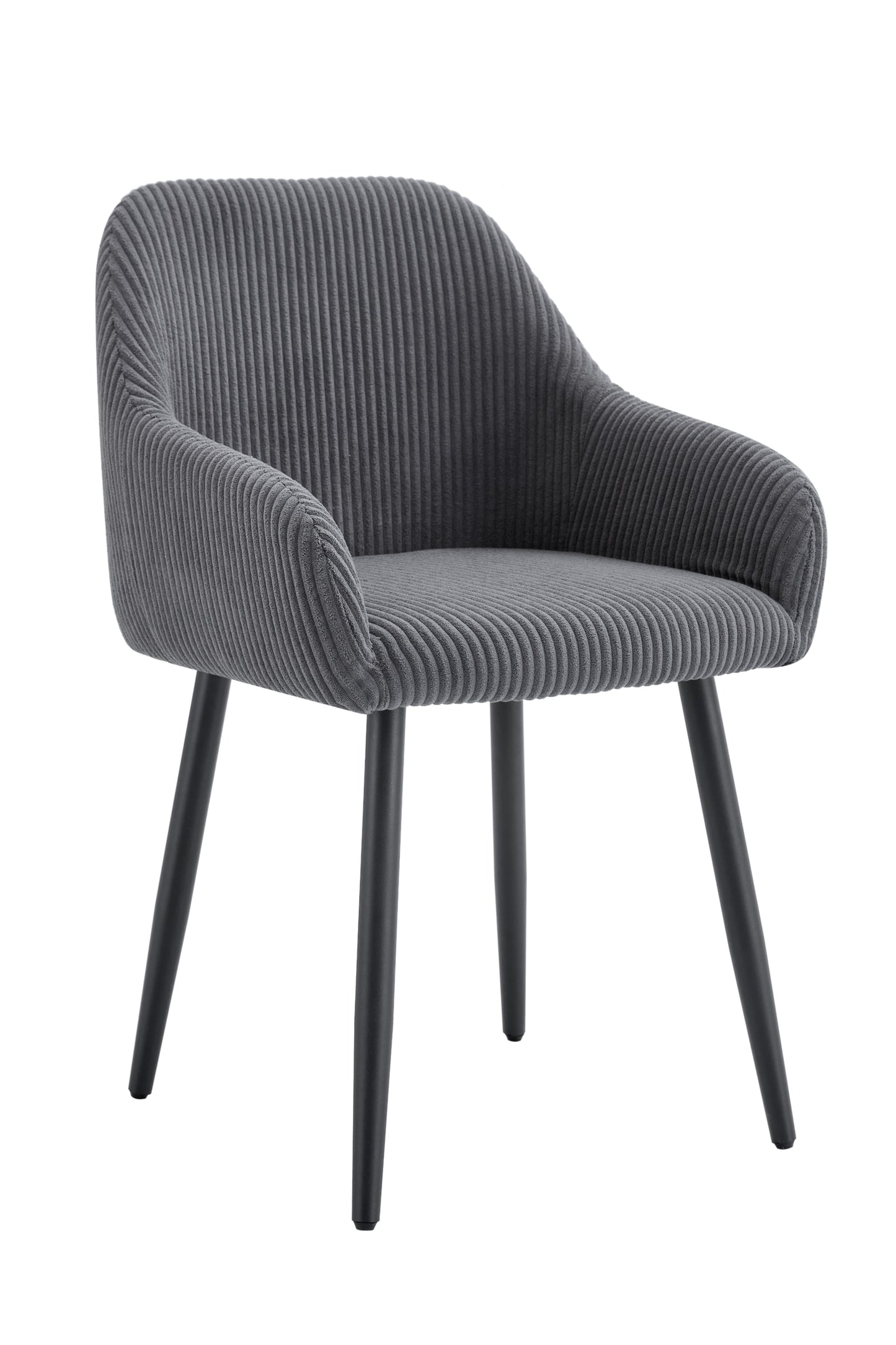 Chaise Peach avec Accoudoirs et Pieds Métal Noir – Confort et Style
