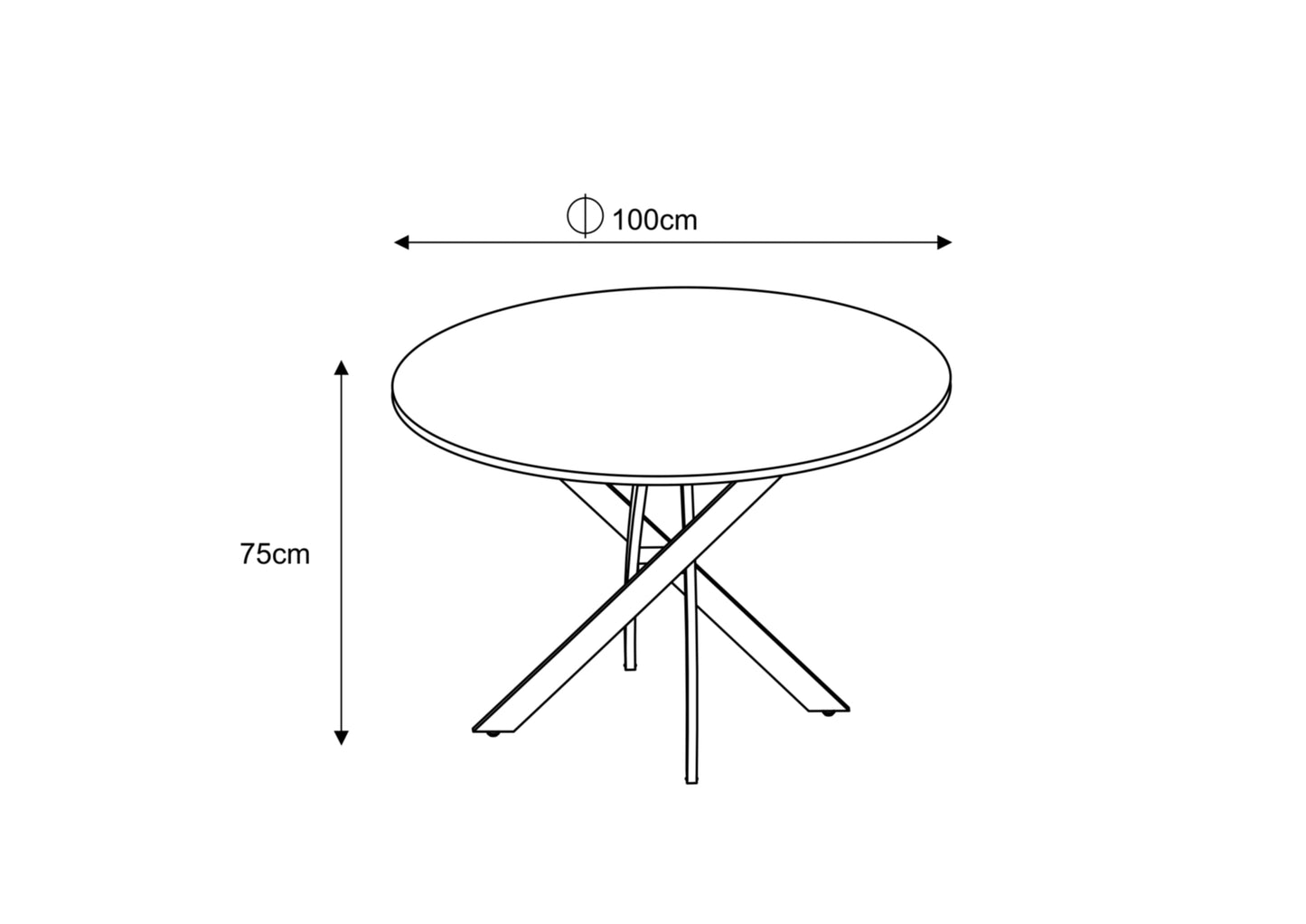 Table repas Jessica – Pieds métal noir et plateau effet marbre blanc 120x75 cm