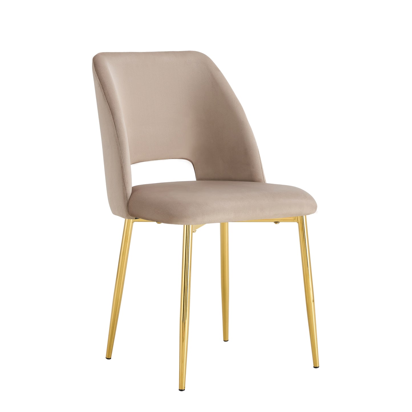 Chaise Ava en Velours avec Pieds Dorés – Élégance et Confort