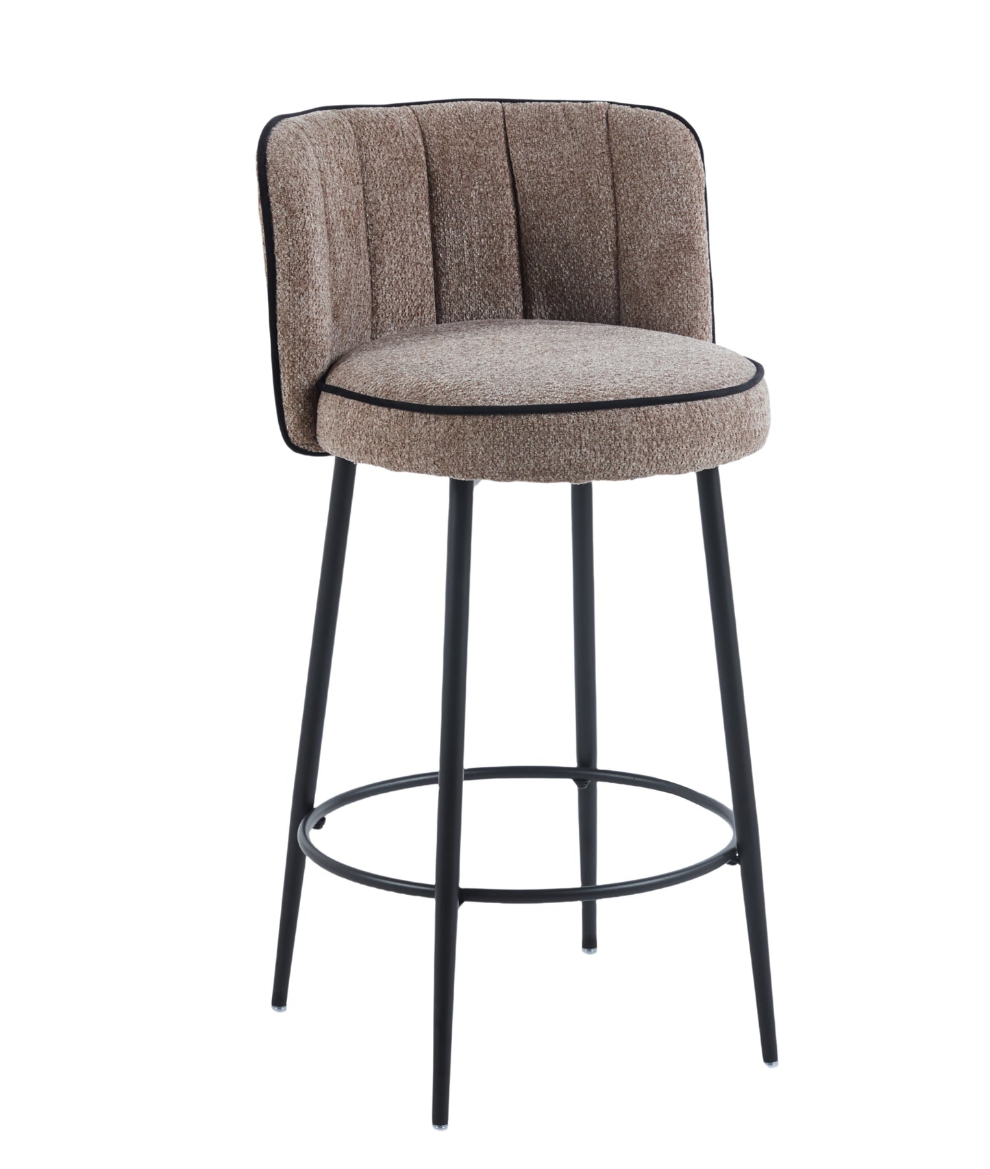 Tabouret de Bar Cathy avec Pieds en Métal Noir – Design Moderne et Confortable