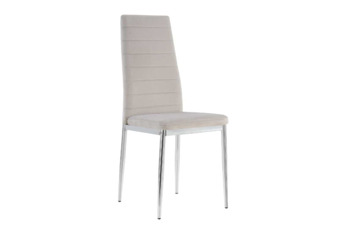 Chaise Tolia en Velours avec Pieds Chromés – Élégance et Confort