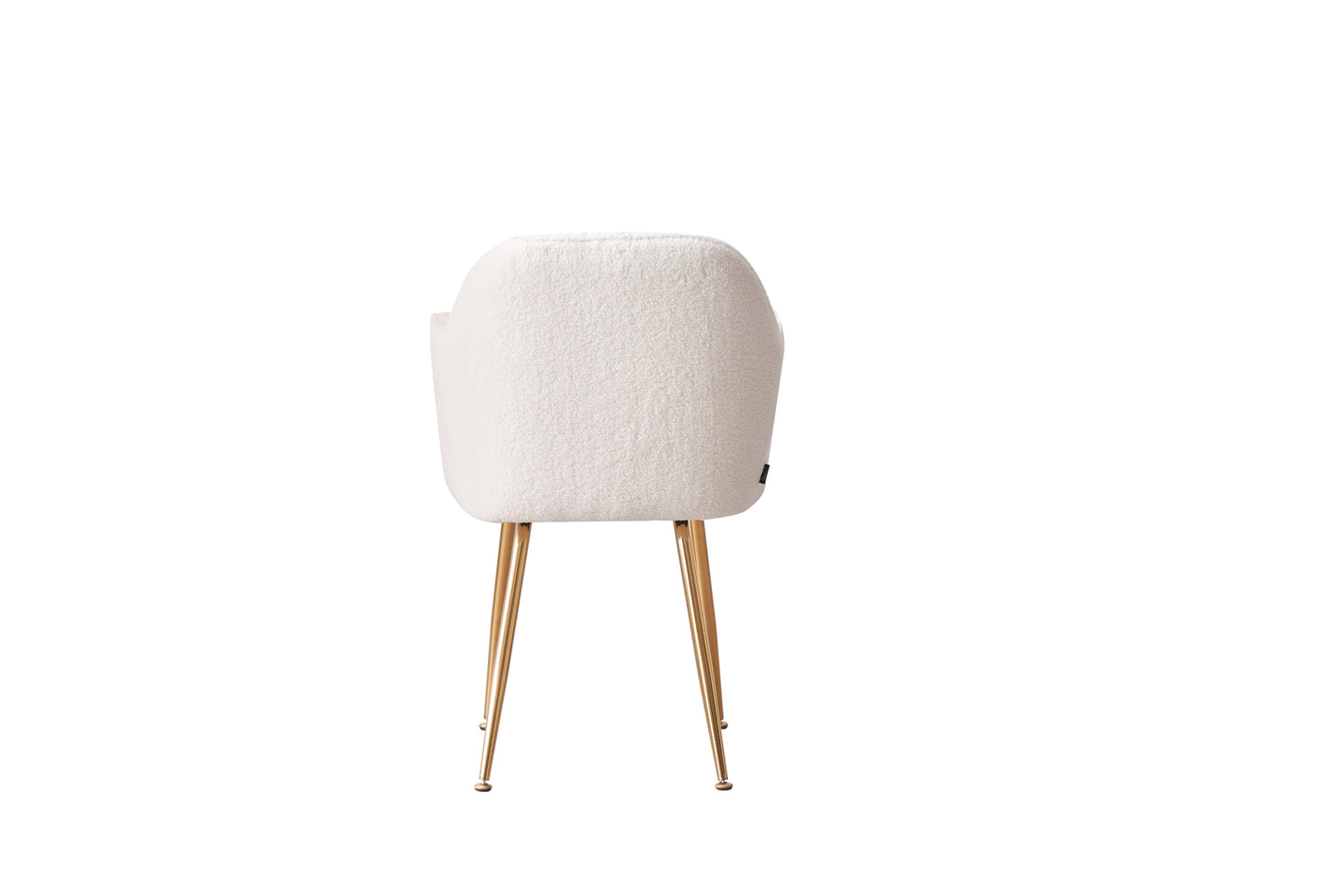 Chaise avec Accoudoirs Kanvas en Tissu Doudou avec Pieds Dorés – Confort et Élégance