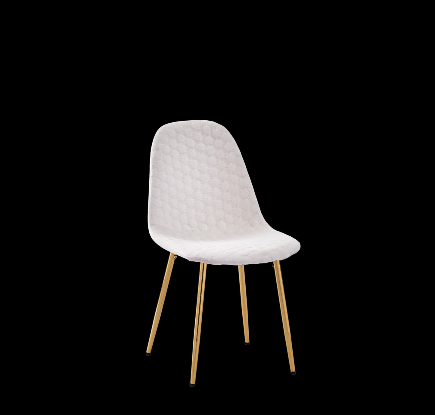 Chaise Scandinave Alvéole en Velours Vieux avec Pieds Dorés – Élégance et Confort