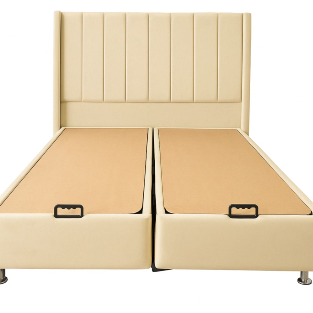 Lit Coffre Tokyo Box – Velours Beige