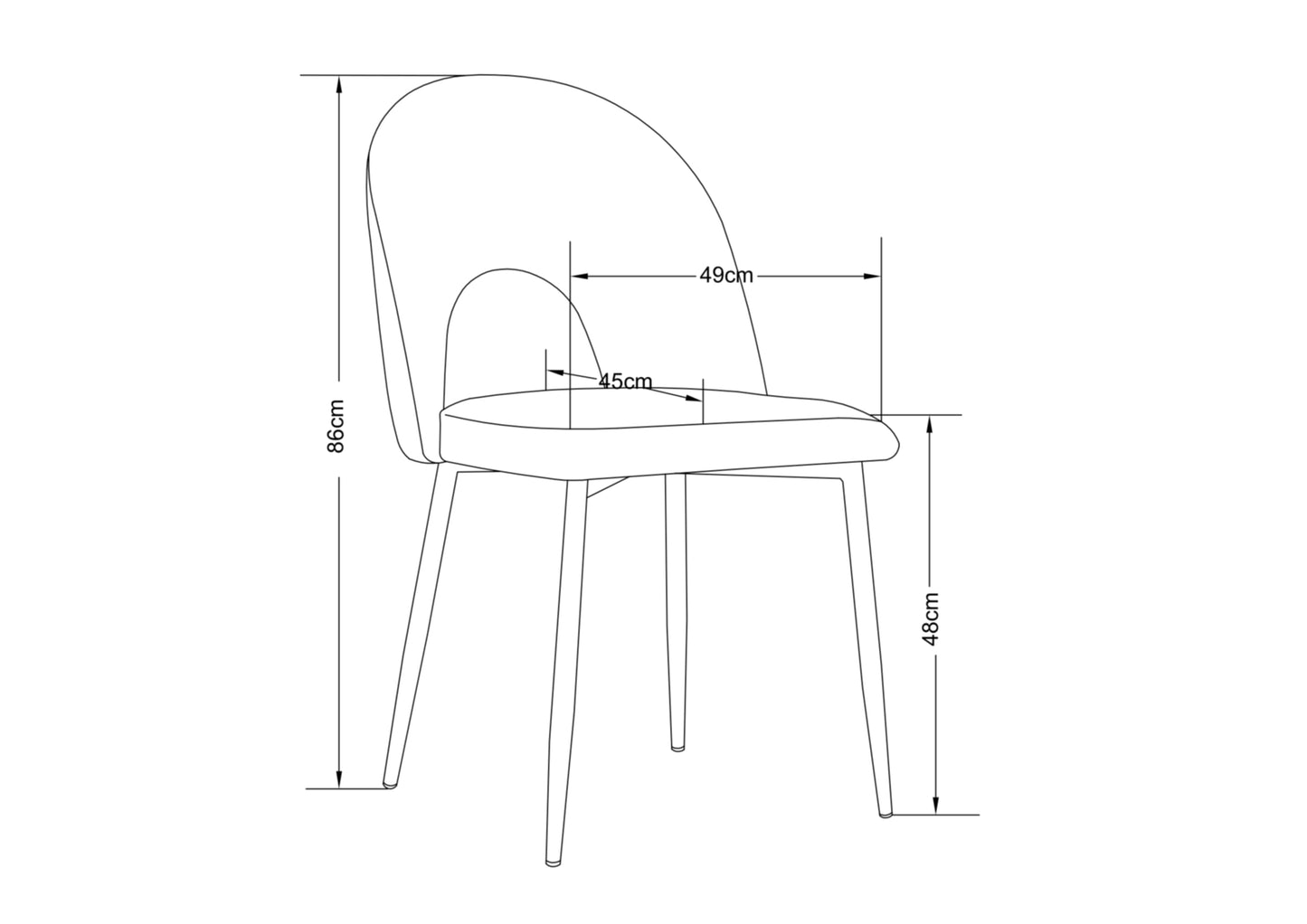Chaise Teddy en Chenille Moka avec Pieds Métal Noir – Confort et Élégance