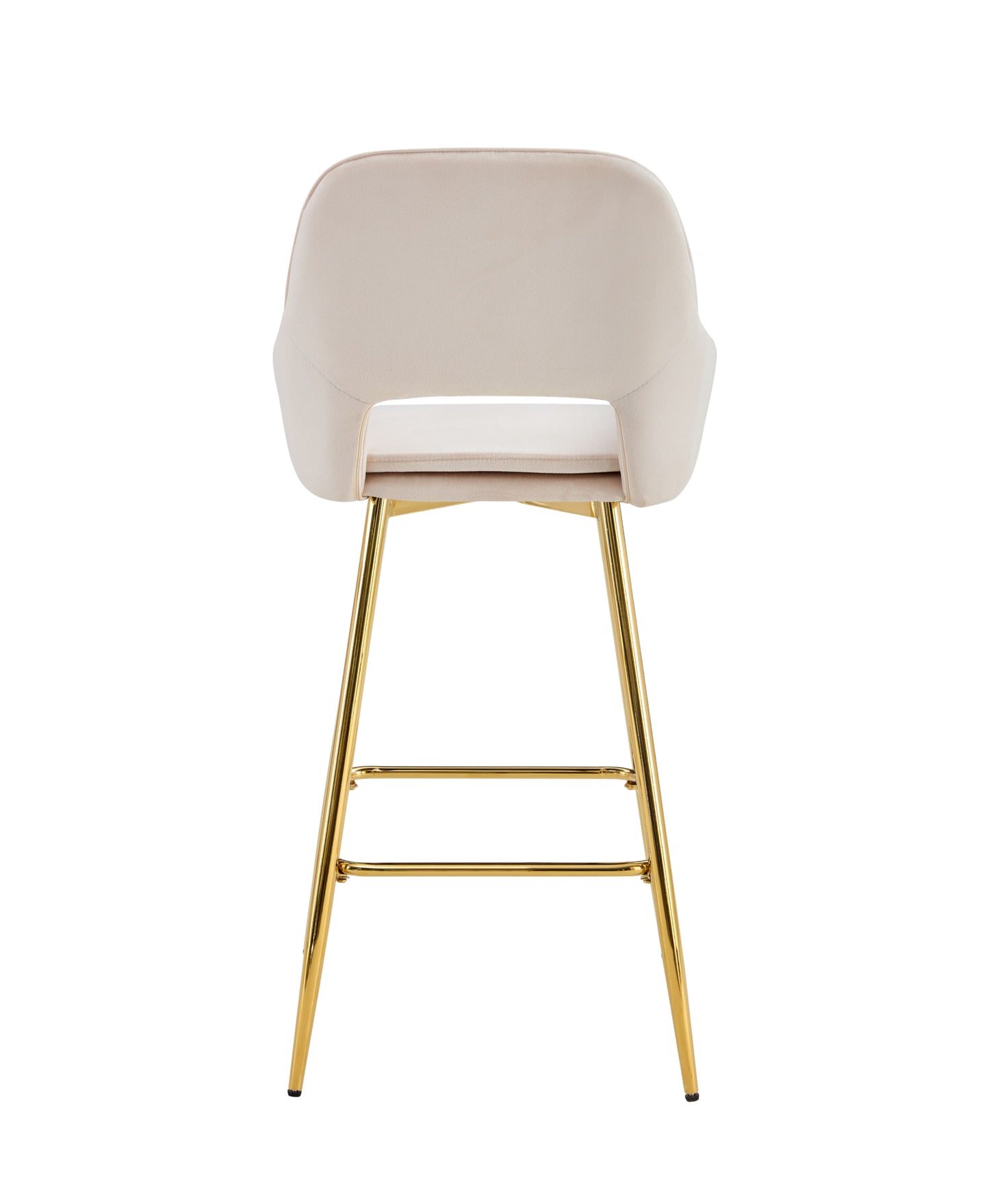 Tabouret de Bar Athena en Velours avec Pieds Gold – Luxe et Confort