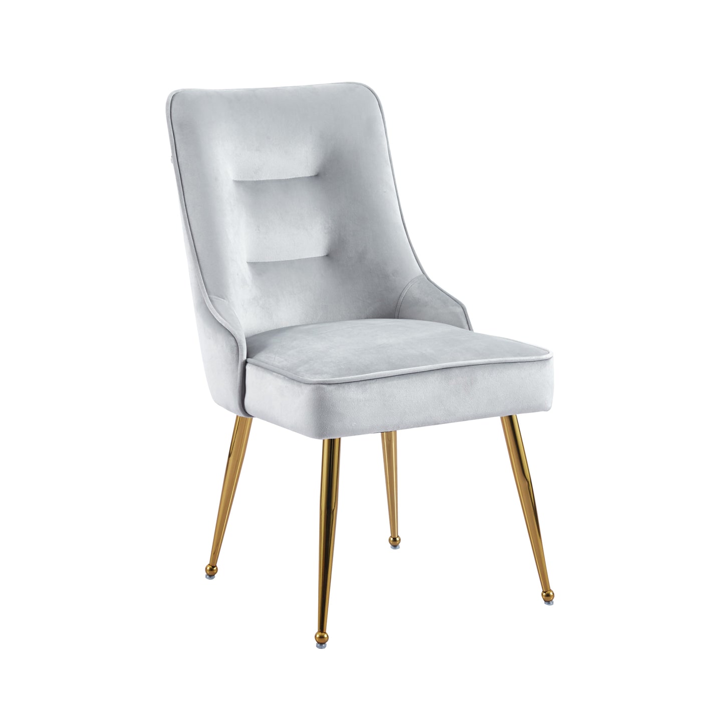 Chaise Zip en Velours avec Pieds Dorés – Confort et Raffinement