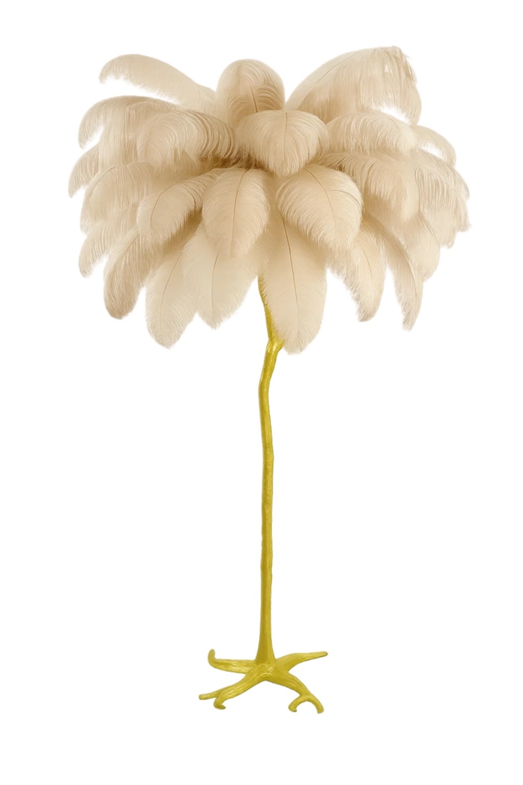 Lampadaire Velona à plumes 80x170 cm – Éclairage décoratif et raffiné