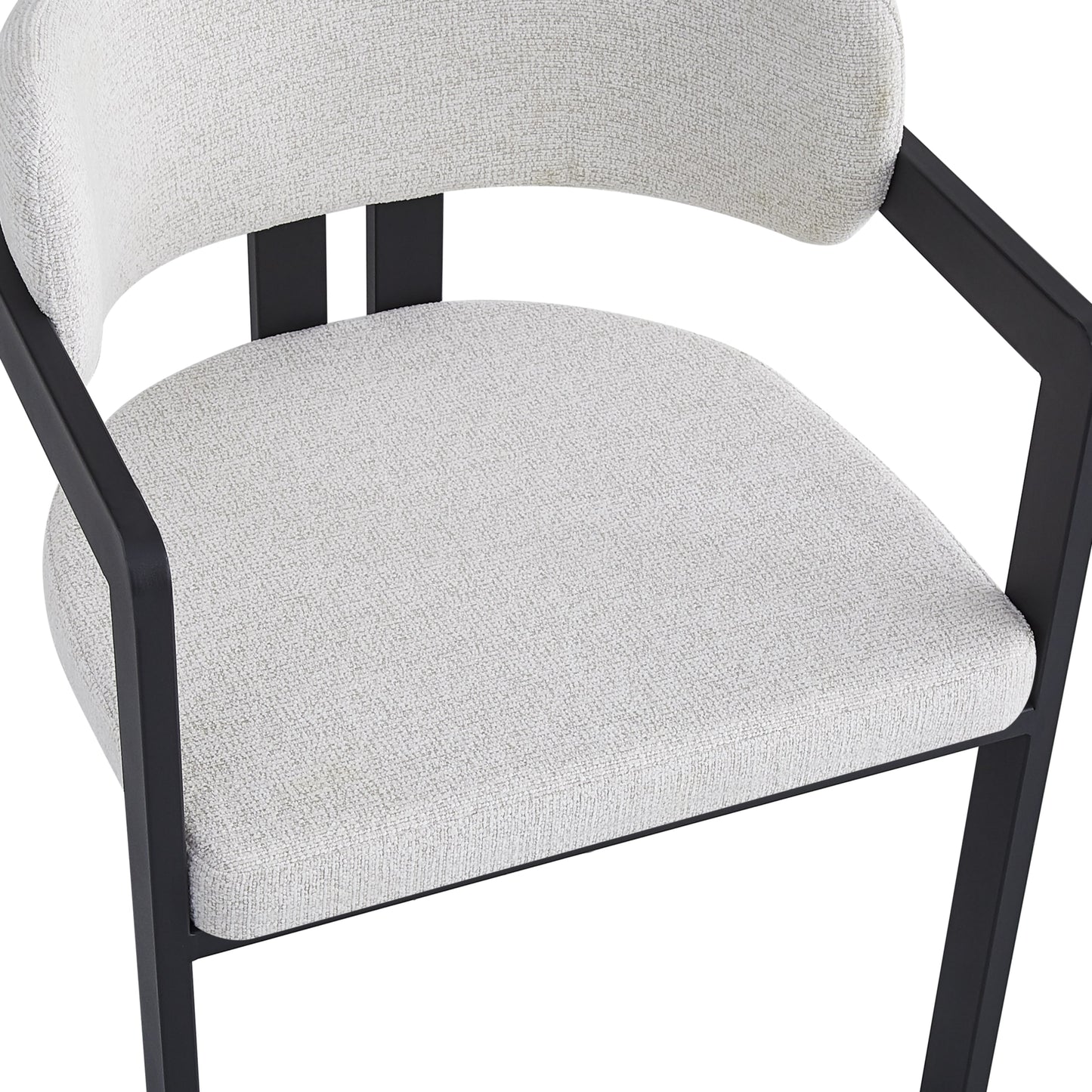 Chaise Mellow avec Pieds en Métal Noir – Assise Confort Élégante
