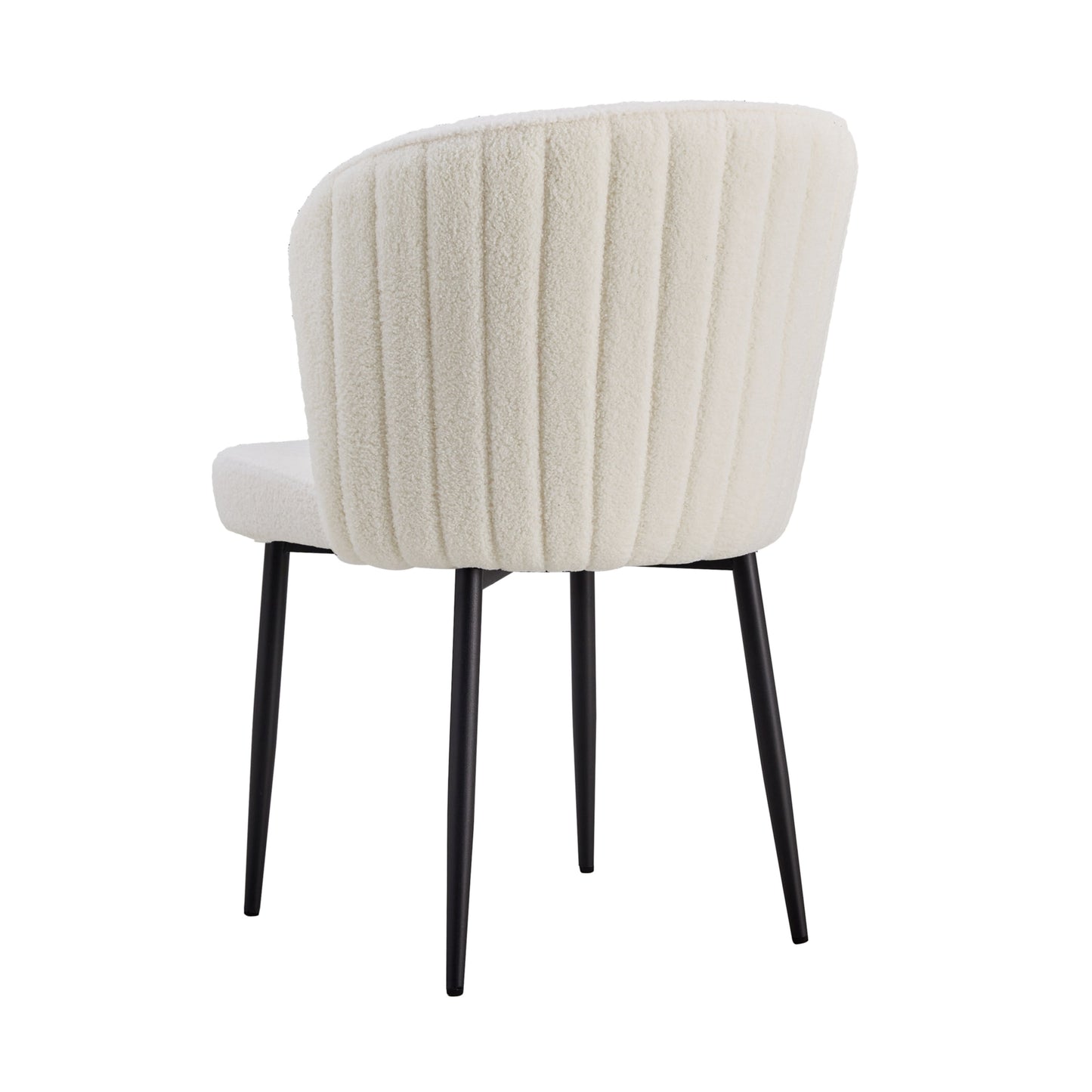 Chaise Diana en Velours Doudou avec Pieds Métal Noir – Confort et Élégance