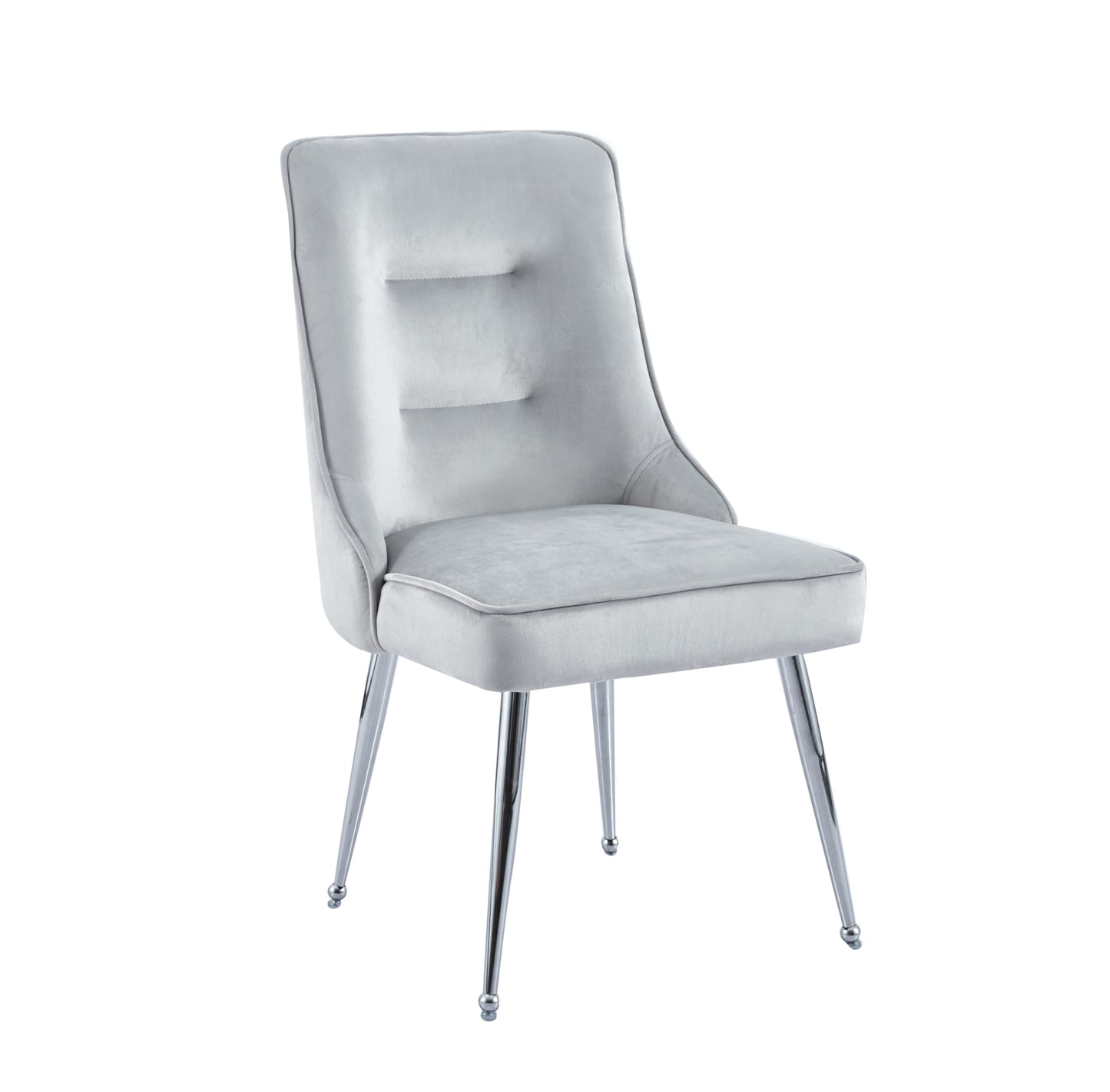 Chaise Zip en Velours avec Pieds Chromés – Confort et Style