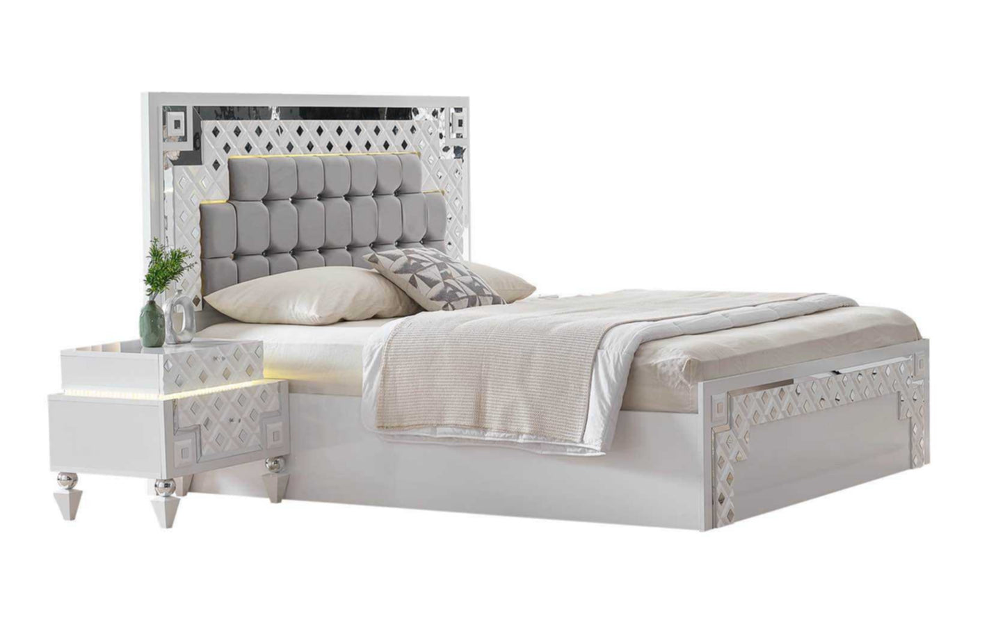 Chambre à coucher Cristal Silver – Élégance et raffinement