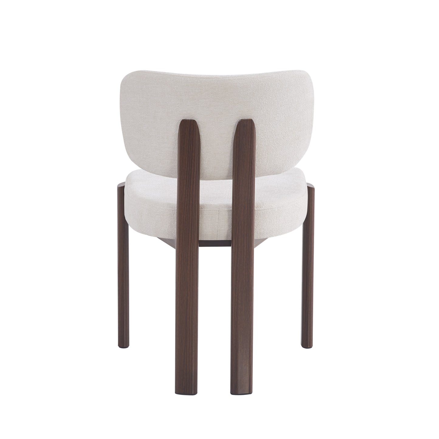 Chaise Baguette en Tissu Serge Chenille avec Pieds Effet Noyer – Confort et Élégance