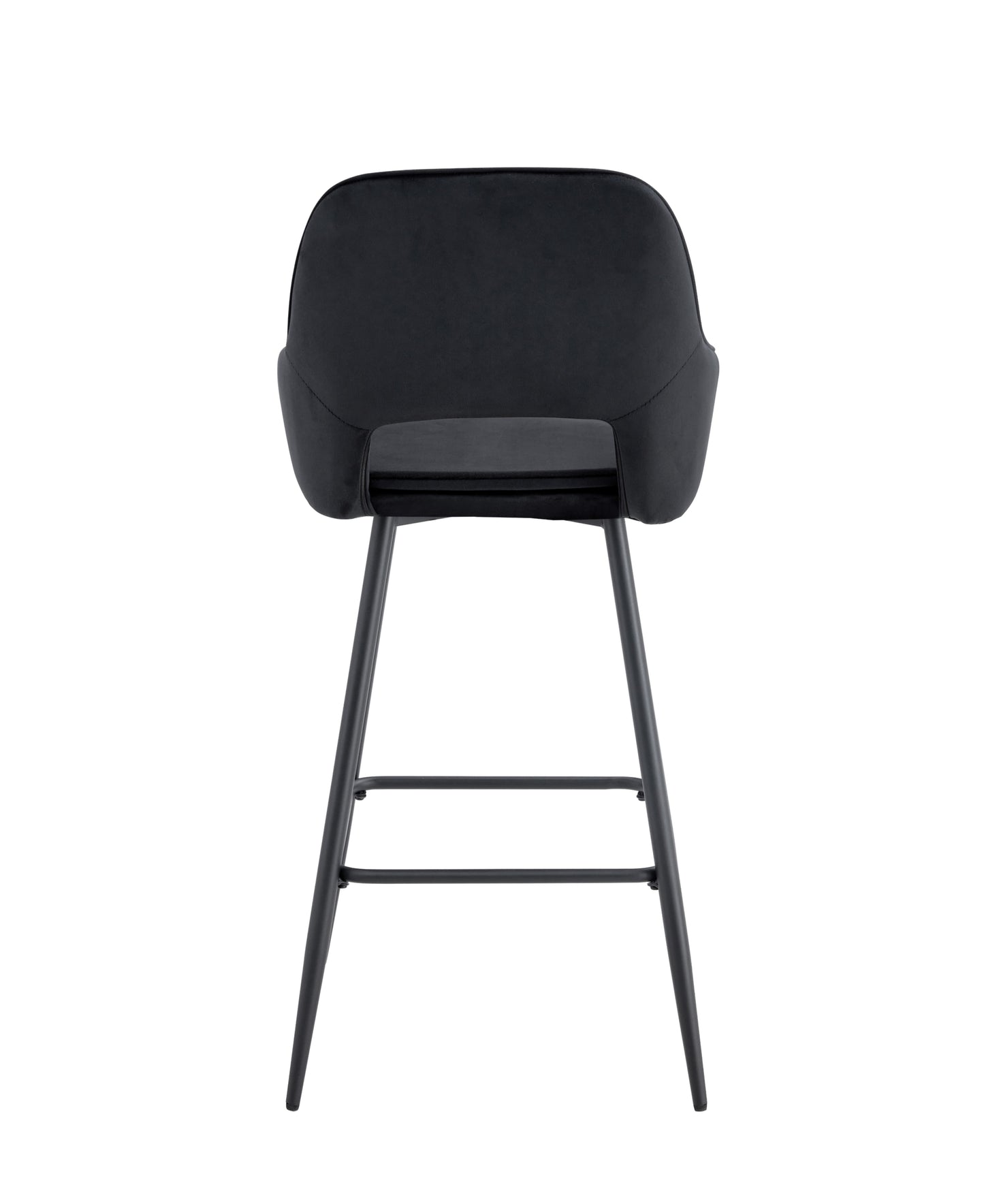 Tabouret de Bar Athena en Velours avec Pieds en Métal Noir – Style et Confort