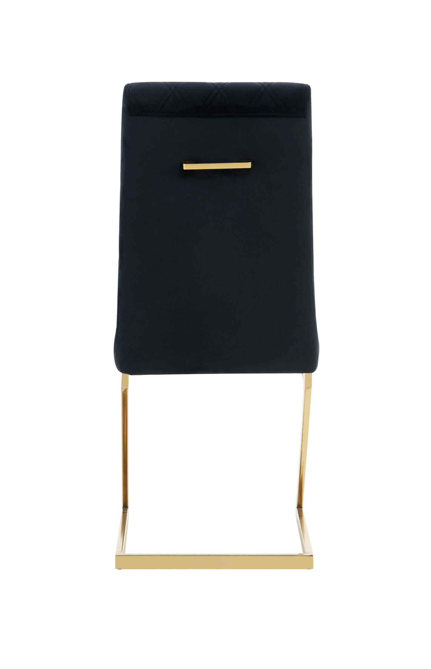 Chaise Cocomat Matelassée en Velours Noir avec Pieds Dorés – Luxe et Confort