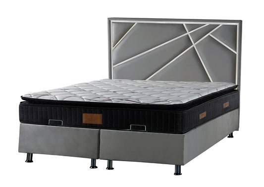 Lit « Oslo » double coffre – Style Scandinave et Confort Moderne