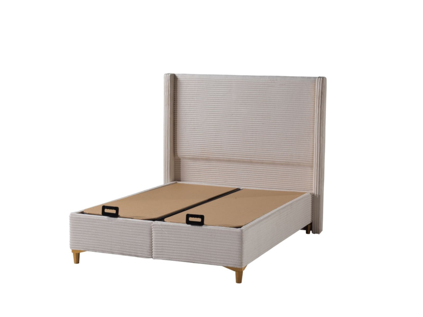 Kit lit coffre « Vénus » côtelé – 160x200 cm