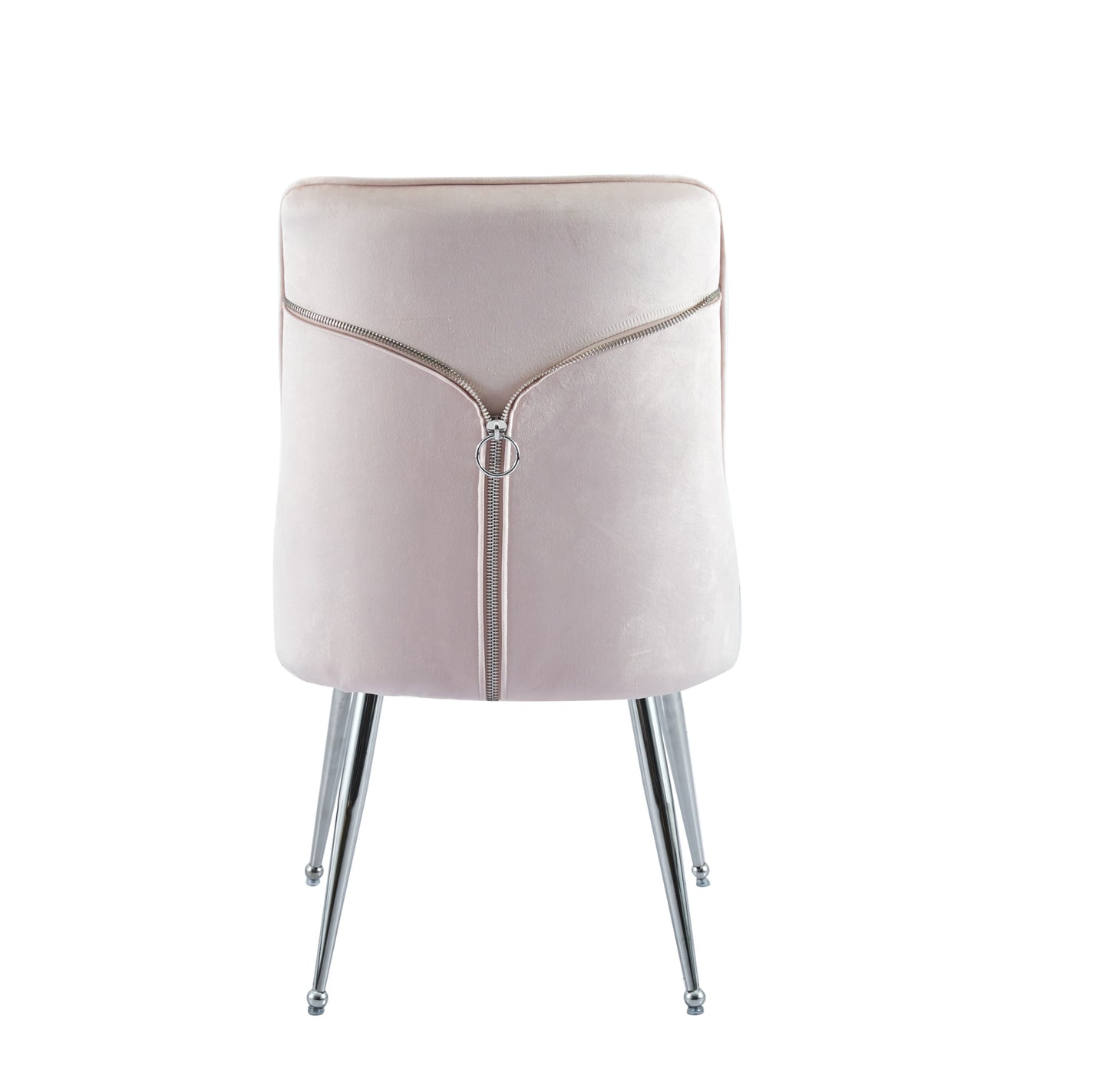 Chaise Zip en Velours avec Pieds Chromés – Confort et Style