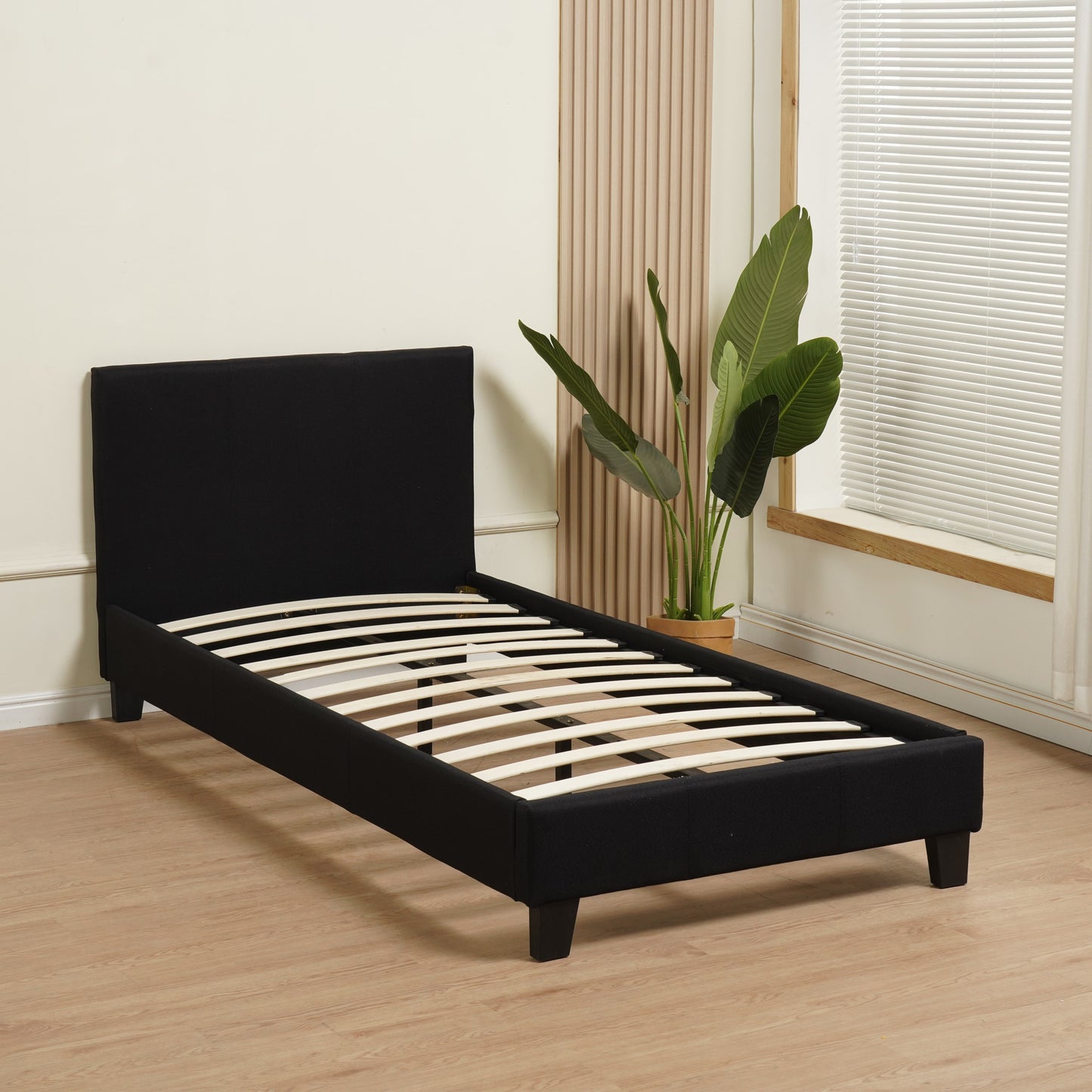 Lit simple Melbourne en velours 90x190 cm – Confort et élégance