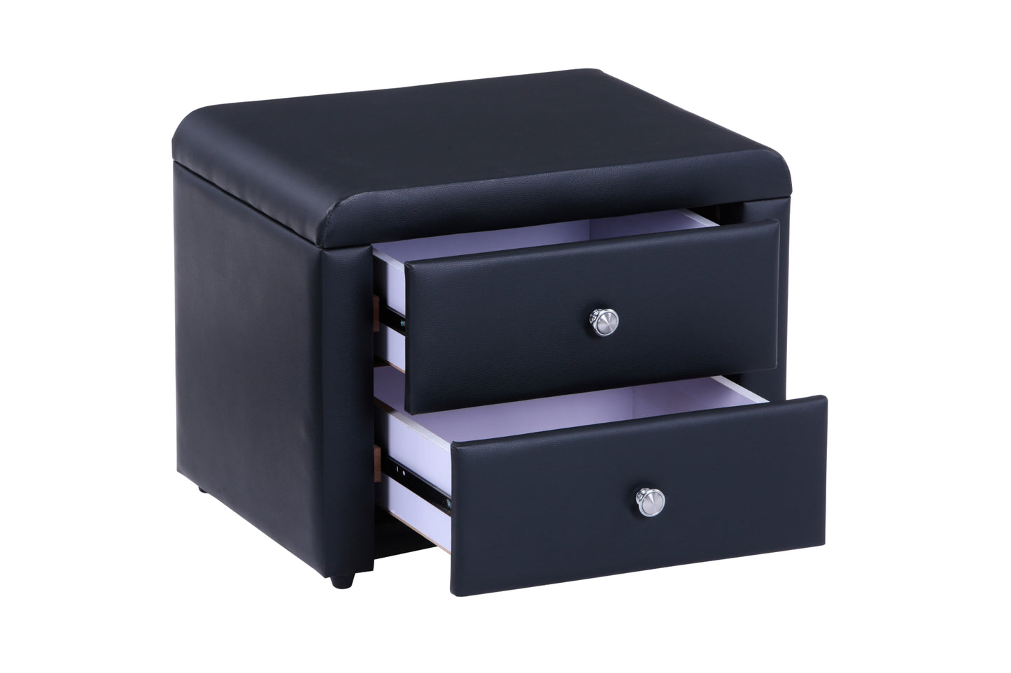 Chevet Malte Noir 50x38x38 cm
