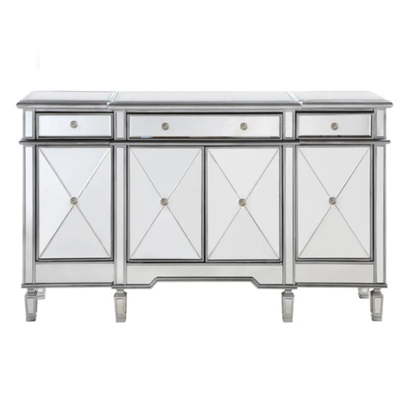 Buffet miroir Romane 165x45x91,5 cm – Élégance et rangement raffiné