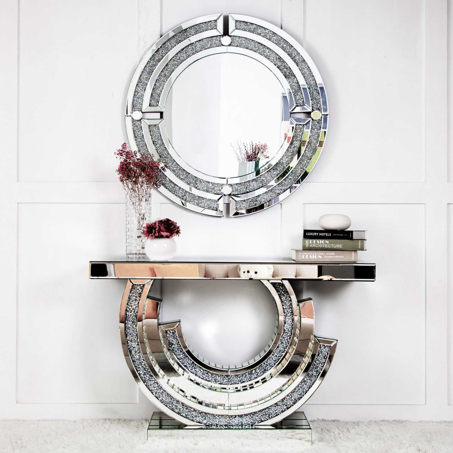 Console Miroir Tourbillon – 120x35x80 cm