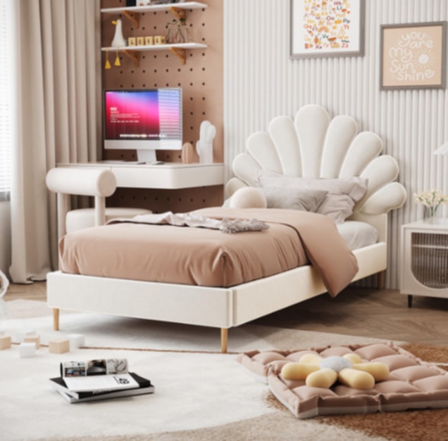 Lit enfant « Coquillage » en bois – 90x190 cm