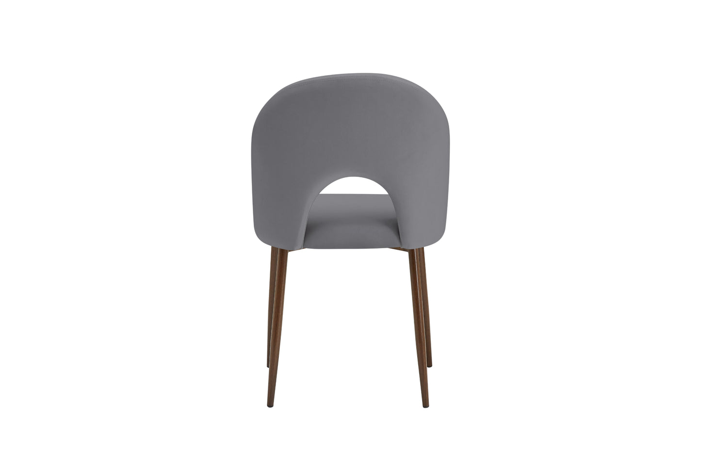 Chaise Teddy en Velours avec Pieds Métal Effet Noyer – Confort et Élégance
