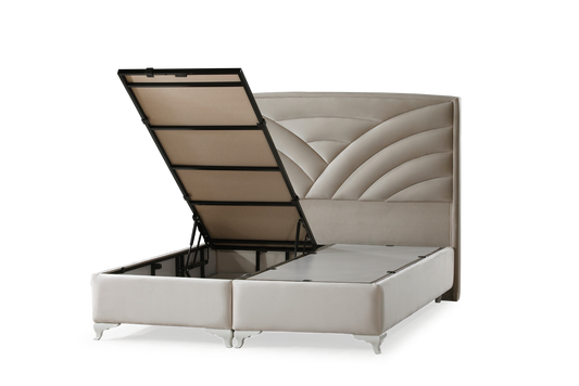 Lit « Sweet Palmier » double coffre – Confort et Élégance Naturelle