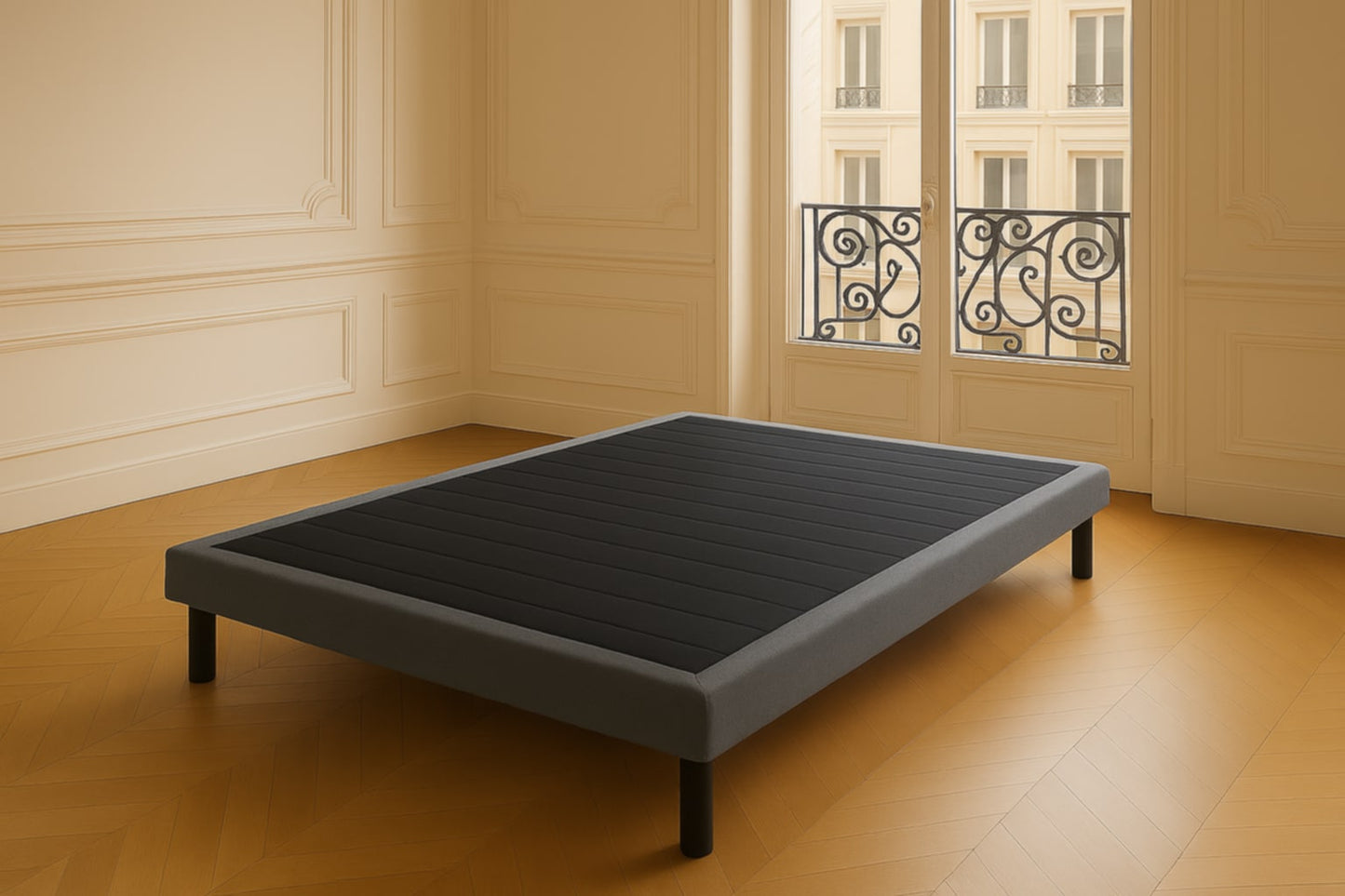 Sommier en tissu 140x190x15 cm – Confort et soutien durable