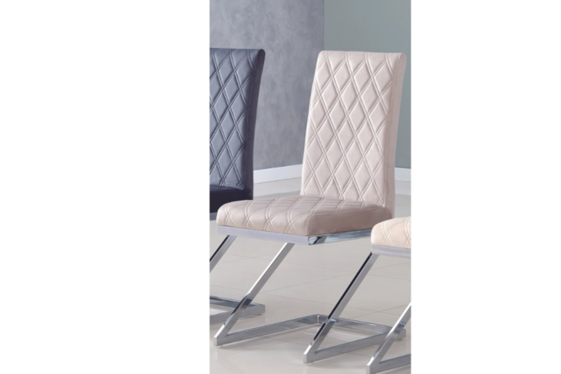 Chaise Cocomat Matelassée en Velours Anthracite – Élégance et Confort