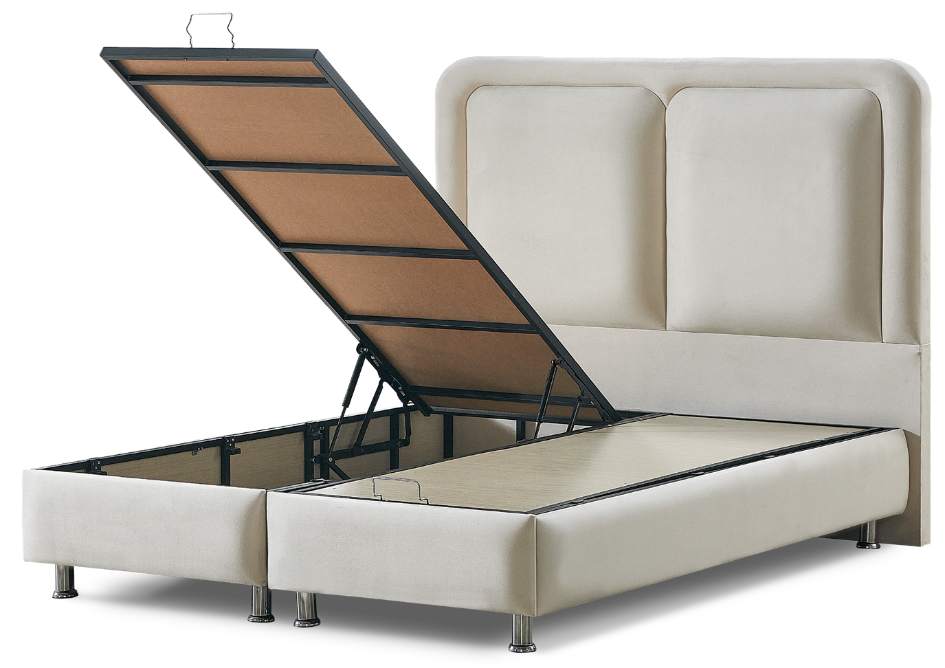 Lit « Modena » double coffre– Design Moderne et Confort Élégant
