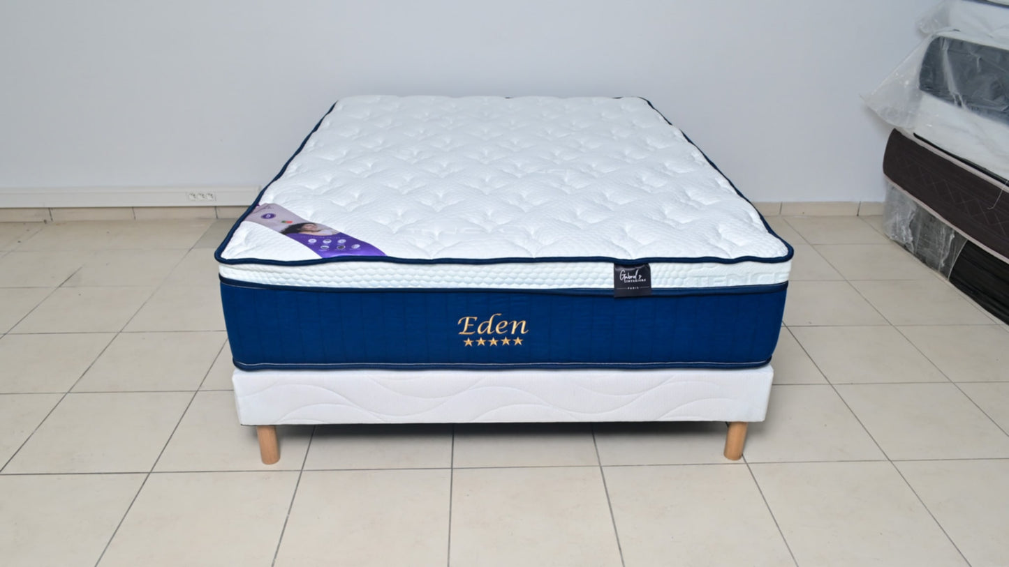 Matelas à Ressorts avec Surmatelas Eden 160x200x32 cm