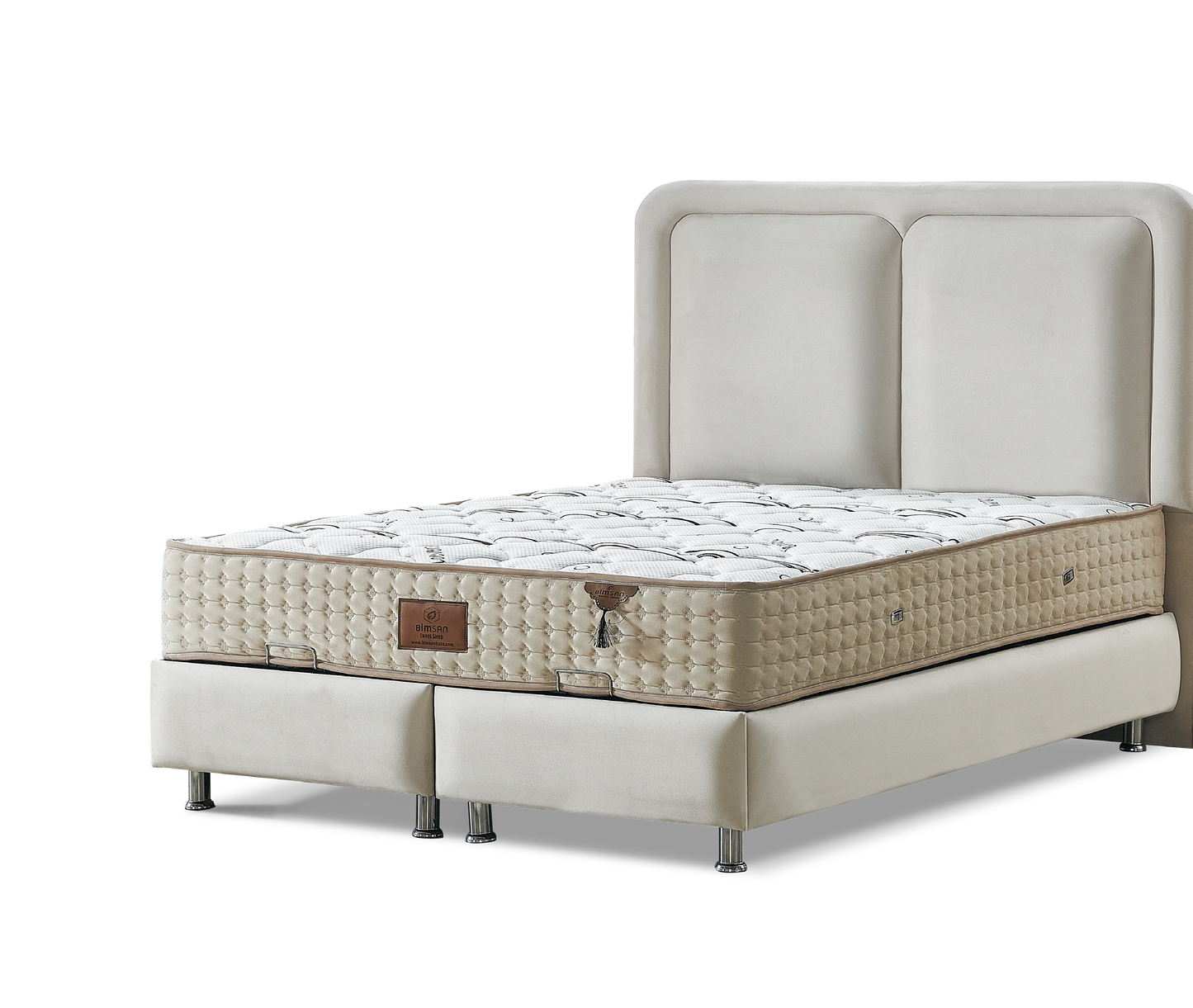 Lit « Modena » double coffre– Design Moderne et Confort Élégant
