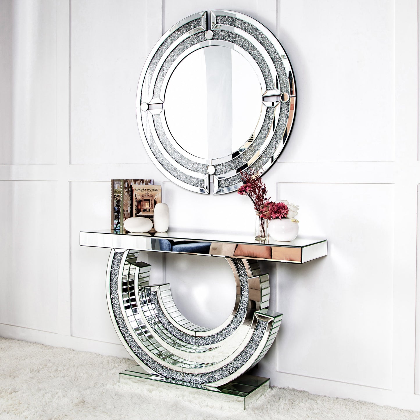 Console Miroir Tourbillon – 120x35x80 cm