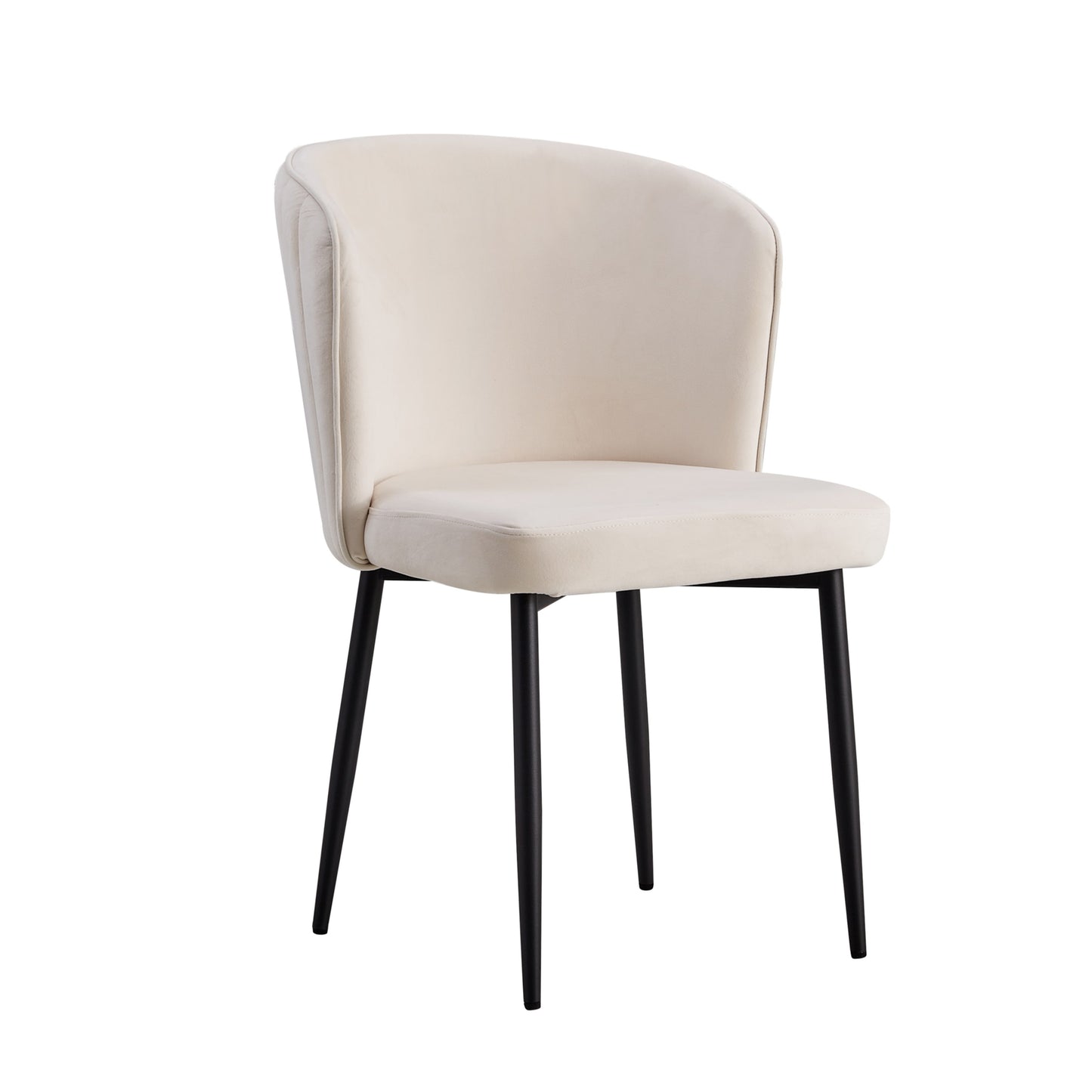 Chaise Diana en Velours avec Pieds Métal Noir – Élégance Moderne