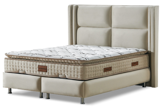 Lit « Saphir » double coffre – Design Élégant et Confort Absolu