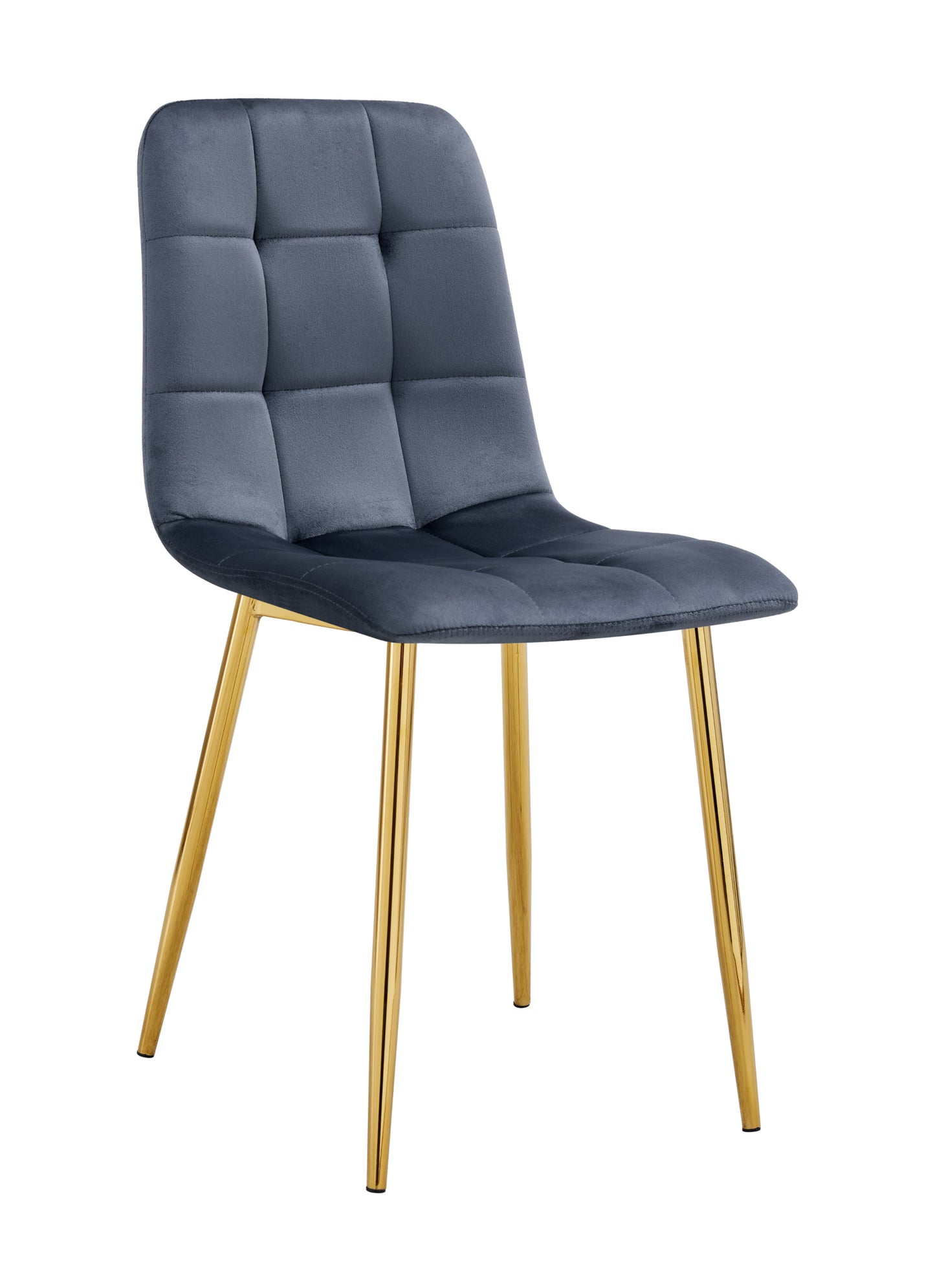 Chaise Elisa en Velours avec Pieds Dorés – Élégance et Modernité