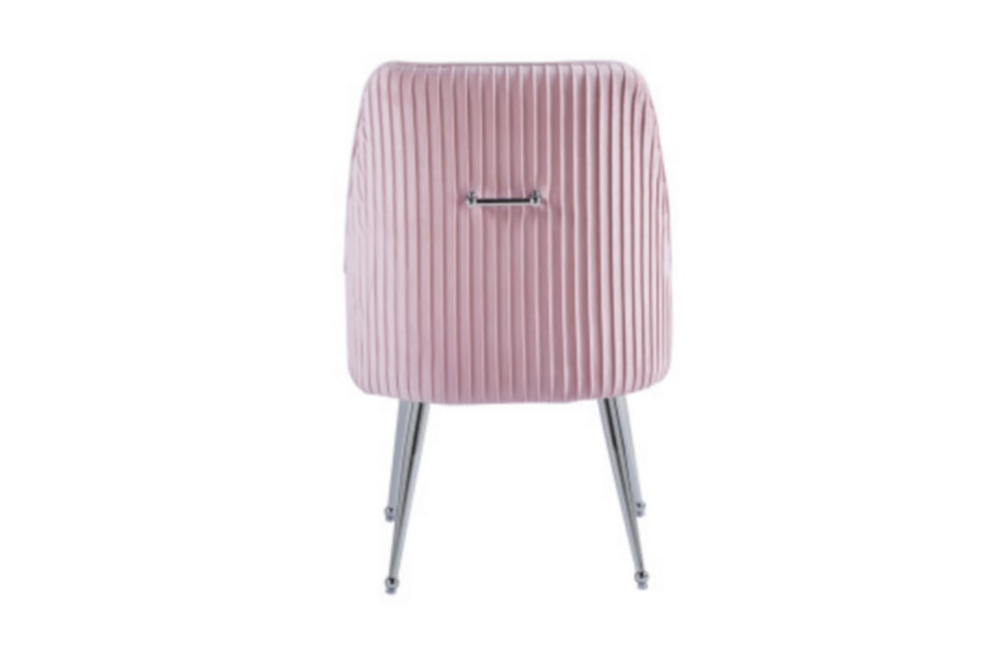 Chaise Luxury en Velours avec Pieds Chromés – Élégance et Confort