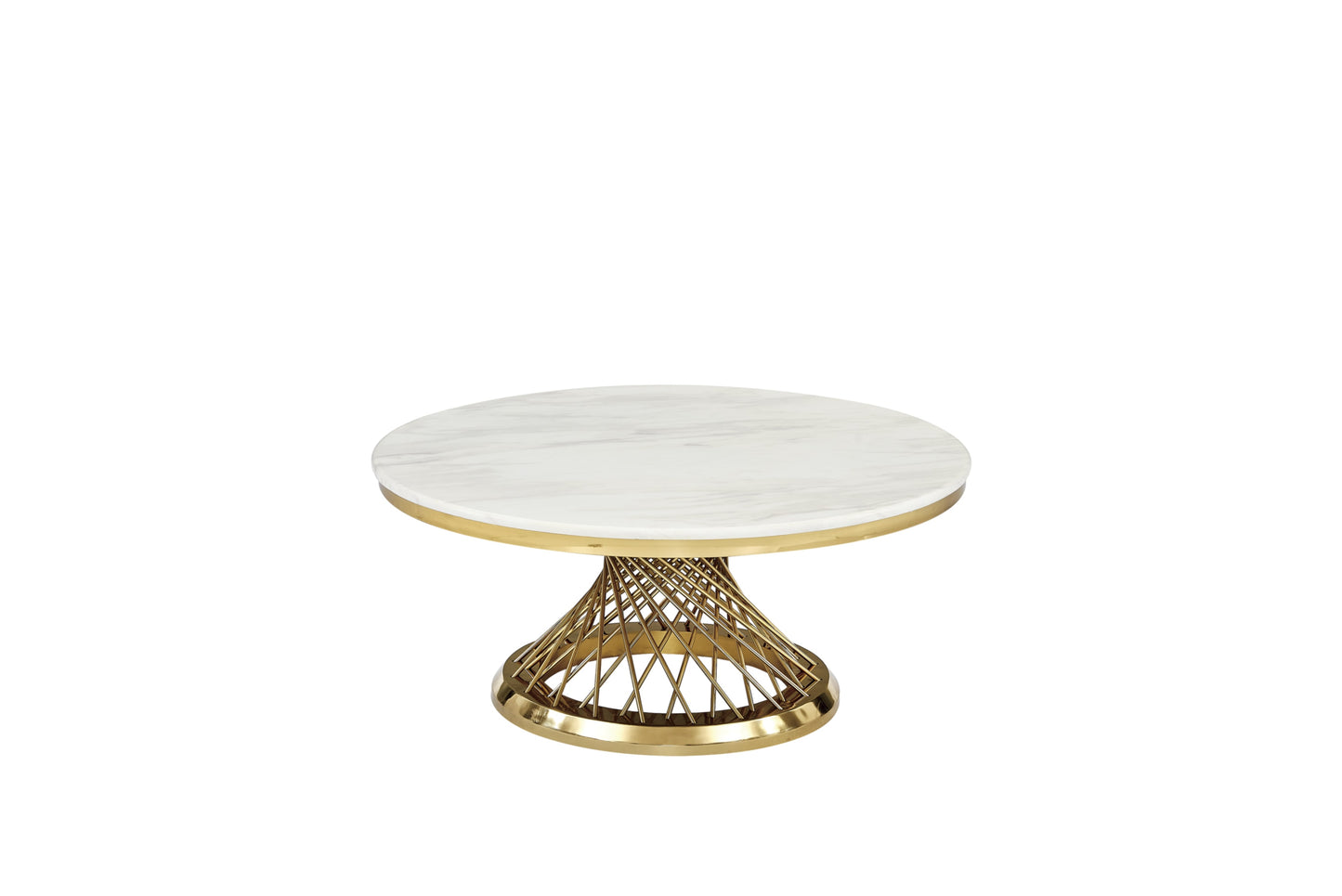 Table Basse Deluxe – Pieds Gold & Plateau Marbre Blanc 100x45 cm