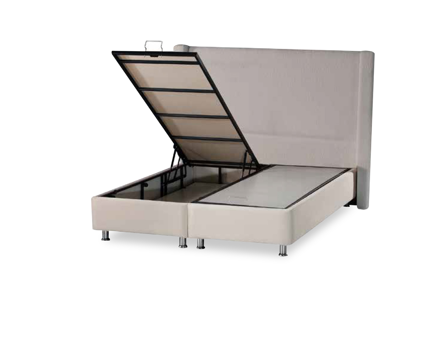 Lit Coco double coffre en velours ou similicuir avec design élégant et moderne
