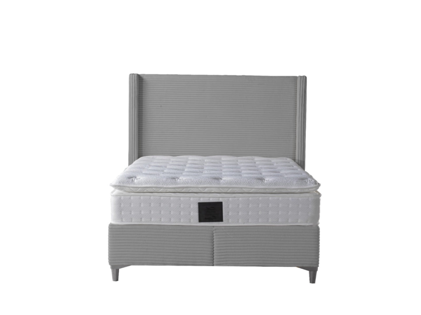 Kit lit coffre « Vénus » côtelé – 160x200 cm