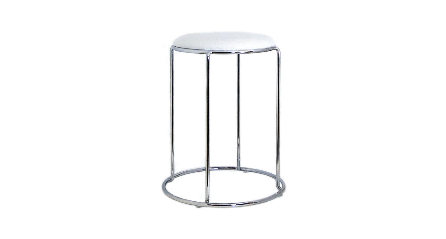 Tabouret Empilable en Similicuir Croco Rouge – Style et Praticité