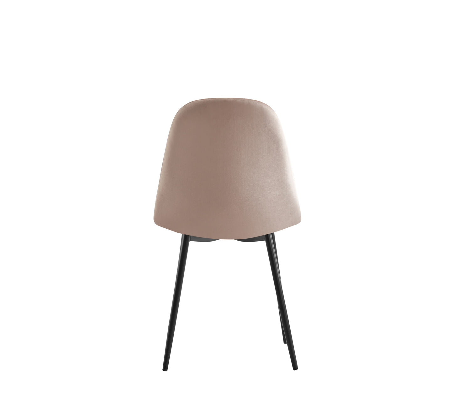 Chaise Scandinave en Velours Taupe avec Pieds Noirs – Élégance et Confort