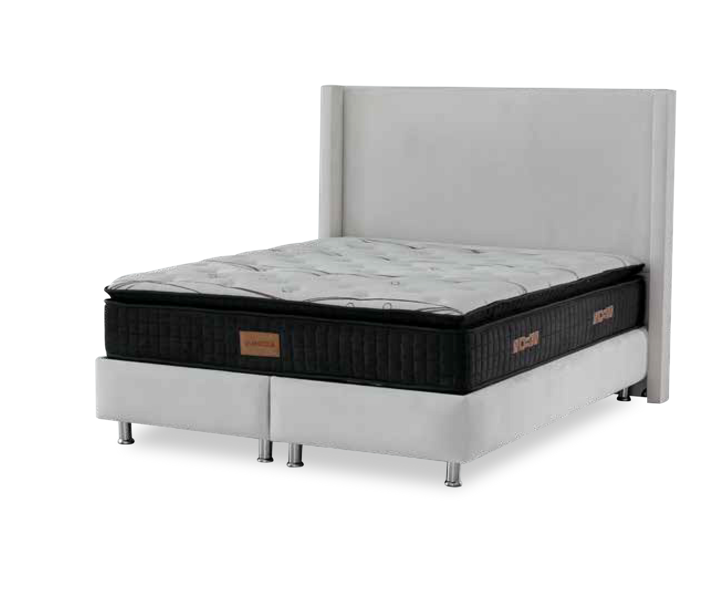 Lit Coco double coffre en velours ou similicuir avec design élégant et moderne