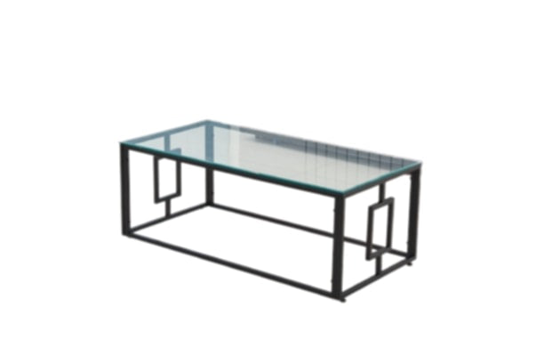 Table Basse Sophie – Structure Métal Transparent 120x60x45 cm