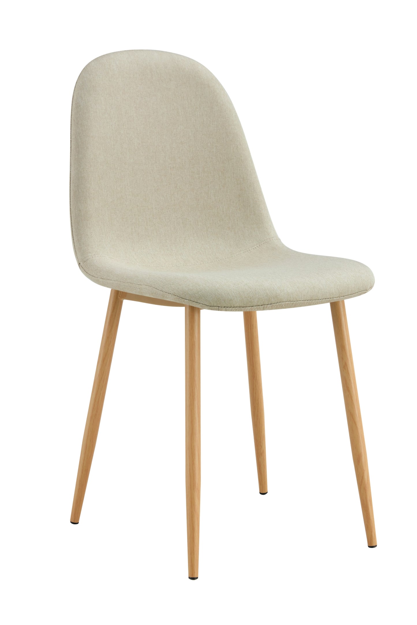 Chaise Scandinave en Tissu avec Pieds en Bois – Style Nordique et Confort
