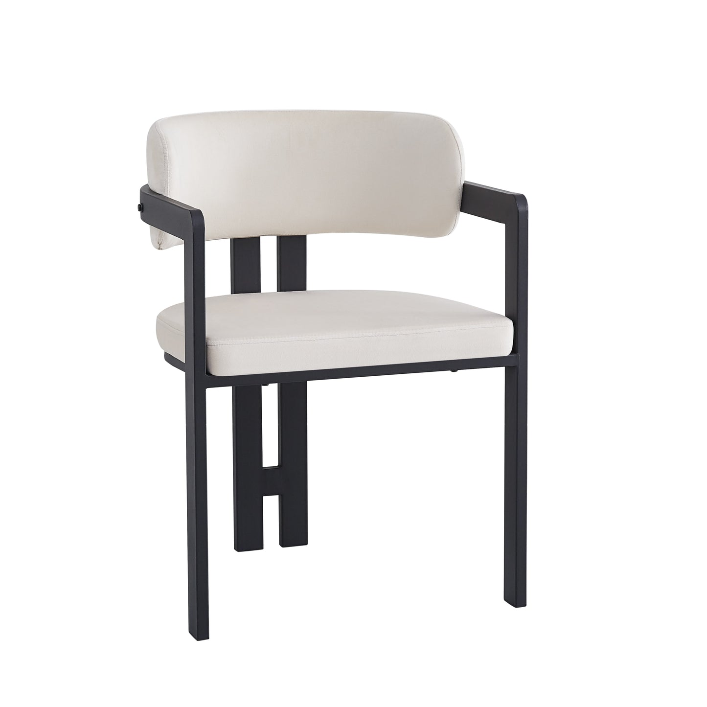 Chaise Mellow avec Pieds en Métal Noir – Assise Confort Élégante