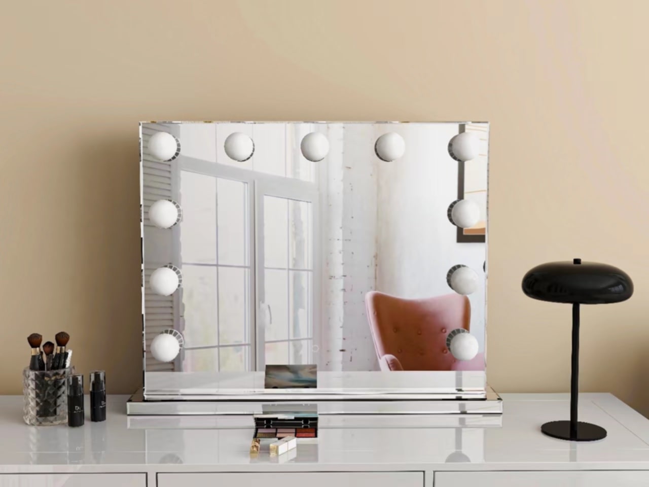 Miroir Vanity avec 11 ampoules LED – Éclairage professionnel et design élégant